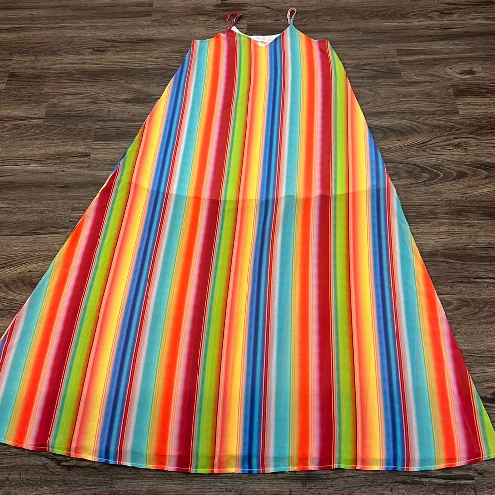 Pretty Lily‎ Color Long Dress Adjustable Spaghetti Straps